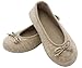 HomeTop Women's Elegant Cashmere Knitted Memory Foam Indoor Ballerina House Slippers / Shoes