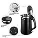 Topwit Electric Kettle Double Wall, 304 Stainless Steel Integrated Seamless Interior, 1.7L Cordless Hot Water Kettle, Coffee Kettle & Tea Pot with Auto Shut Off and Boil Dry Protection