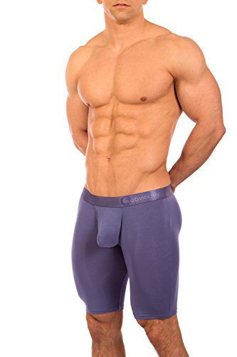 Obviously Spectra - Naked - Boxer Brief 9 Inch Leg (Small, Purple Slate)