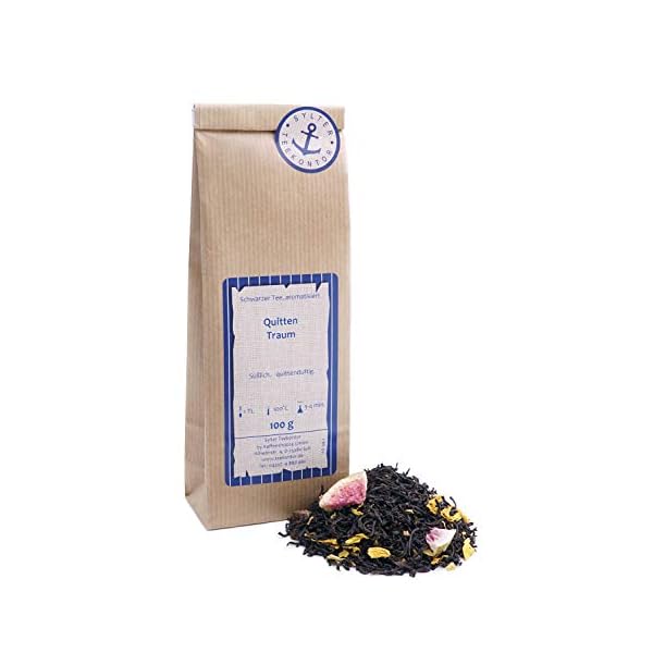 Schwarzer Tee lose Quitten Traum Pfirsich, Sonnenblumen, Feigen Schwarztee 500g