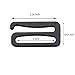 30 Pieces Metal Swim Suit Bra Hooks Replacements Bra Strap Slide Hook Nylon Coated 9 Shape (Inner Diamater 25mm, Black/Silver)