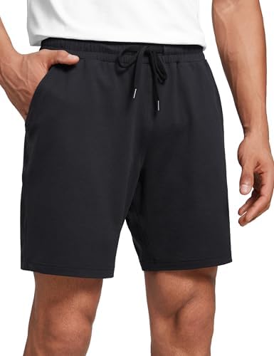 CRZ YOGA Men's Four-Way Stretch Workout Shorts - 9'' Linerless