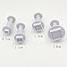 Square Sugarcraft Plunger Cutter DIY Mold for Cupcake Toppers Fondant Cake Decorating,4-Pack by MERRY BIRD