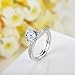 Bamoer Set of 3 18K White Gold Plated Wedding Finger Ring CZ Cubic Zirconia Jewelry (7)