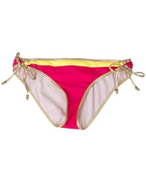 Women's Blockbuster Retro Pant Pink Fashion Swim Bottom Size Large