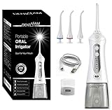 Water Flosser Cordless Oral Irrigator - Teeth Cleaner Water Floss - Rechargeable Portable Oral Irrigator for Travel and Home