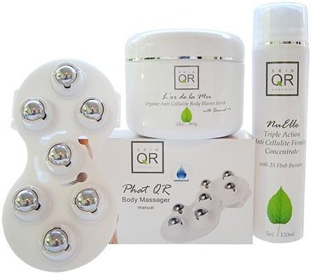 New! Phat QR Solutions Anti Cellulite Collection with NEW IMPROVED NuElle Triple Action Anti Cellulite Firming Concentrate, 150 ml - the best anti cellulite treatment set with NEW FORMULA NUELLE