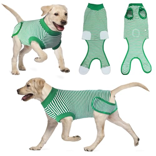 KAROKU Hunde-Genesungsanzug, nach Operationen tragen für Haustiere, männliche und weibliche Hunde, Ersatz-E-Halsband und Kegel, Größe XL