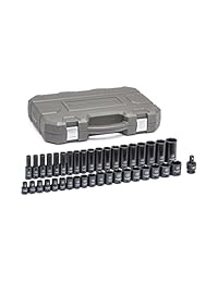 GearWrench 84948N 39 Pc.llave Set de llaves de impacto profundo de 6 puntos y 1 2 pulgada con sistema métrico y estándar