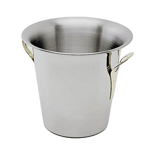 Genware NEV-T502 Wine Bucket Tulip Design Handles, Stainless Steel