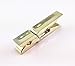 Yueton 50pcs Mini Plastic Clothespins Clip, Clothesline Utility Clips (Golden)