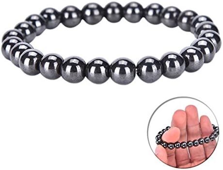 Weight Loss Round Black Stone Bracelet Health Care Magnetic Therapy Bracelet by Thimme