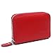 YOUNA Credit Card Wallet, RFID Blocking Genuine Leather Credit Card Holder for Women Red