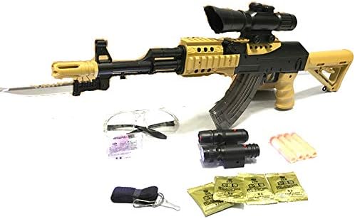 SHUNDATONG Toy Tractical AK47 Gel Blaster Toy Gun Water Beads Outdoor Hobbies Cosplay (Tan)