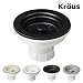 Kraus Kitchen Sink Strainer for 3.5-Inch Drain Openings in Black, PST1-BL