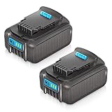 LiBatter 2Pack 20V MAX 6.0Ah Lithium Ion Premium Battery for DEWALT DCB204 DCB205 DCB206 DCB205-2 DCB200 DCB180 DCD985B DCD771C2 DCS355D1 DCD790B