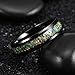 King Will Nature Mens 6mm Black Tungsten Carbide Ring Inlaid with Opal Fragments/Multicolor Fragments Wedding Band