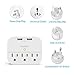 Multi Plug Outlet Extender with USB, Wall Charger with 3 Outlets 2 USB Ports, Multi Wall Outlet Adapter Power Strip for Home Office Travel