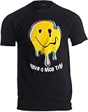 Have a Nice Trip | Funny Psychedelic Drug Magic Mushroom LSD MDMA Unisex T-shirt-Adult,L