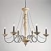 Saint Mossi 6-Lights Farmhouse Chandelier in French Country Chandelier Style,Farmhouse Pendant Light Fixtures Rustic Chandelier for Bedroom,Dining Room,Living Room,H34 x D35,Chain Adjustable