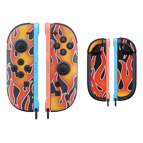 Gaming Skin Compatible with Nintendo Switch 2 Joy-Con Controller - Hot Flames -…