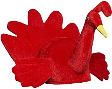 Forum NoveltiesMen's Plush Turkey Hat, Red, One Size