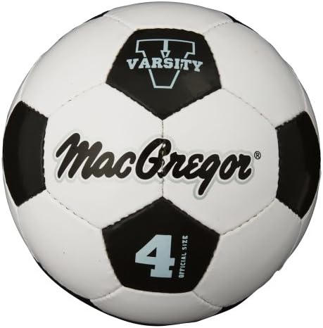 Regent MacGregor Varsity #4 Soccer Ball (Black/White, Medium)