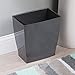 MetroDecor mDesign Wastebasket Trash Can - Rectangular, Slate