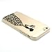 iPhone 6 Case, iPhone 6s Case, JAHOLAN TPU Silicone Gel Soft Bumper Clear Case Cover for iPhone 6 6S (Henna Series Black Beautiful Butterfly Girl)