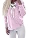 xiaokong Women's Solid Bandage Pullover Autumn Stylish Sweatshirts