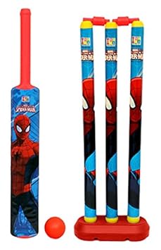 Marvel Ultimate Spider Man Cricket Set , Red (Big Size)