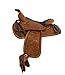 AJ Tack Wholesale Miniature Decoration Horse Saddle Tooled Leather 5″ Seat Western Novelty Dark Brownthumb 2