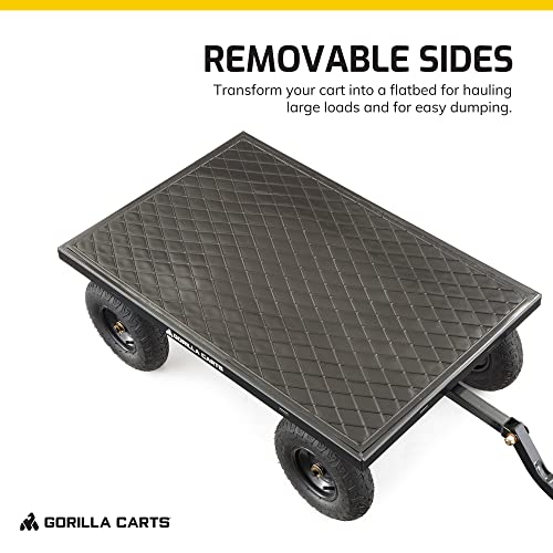 Gorilla Cart 9 Cubic Feet 1200 Pound Capacity Heavy Duty