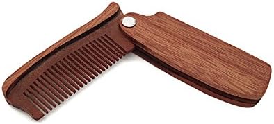 Anti-Static Wooden Folding Wood Comb, Great For Men Head Hair And Beards Styling