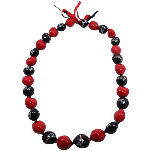 NFL New England Patriots Go Nuts Kukui Nut Lei Necklace