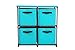 Homebi 4-Drawer Storage Chest Shelf Unit Storage Cabinet Multi-Bin Organizer with Removable Non-woven Fabric Bins in Turquoise,25
