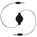3.5mm Aux Auxiliary Retractable Black Audio Cable Cord for iPhone 3G 3GS iPod