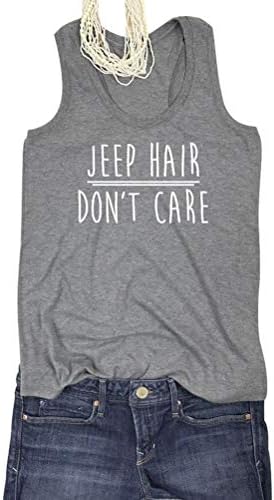 SCX Women Jeep Hair Don't Care Tank Tops T Shirts Blouses