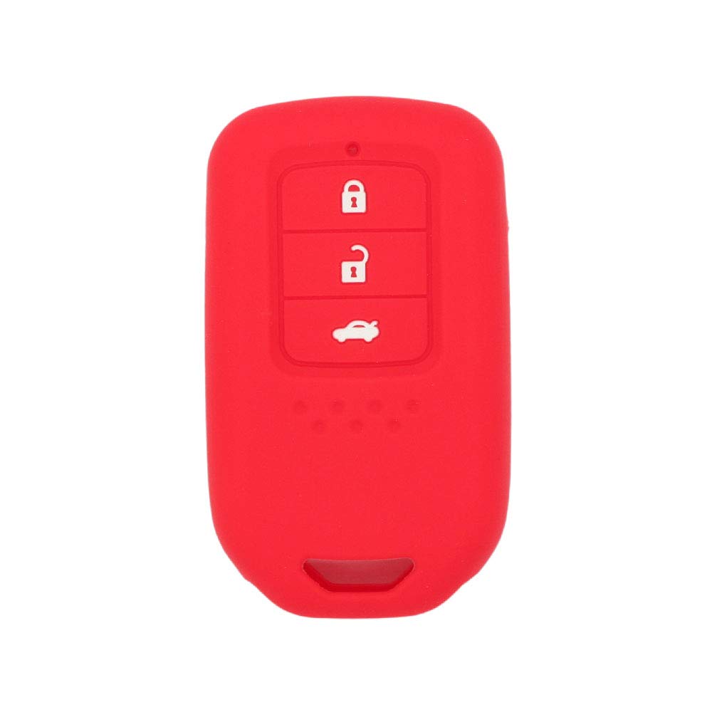 BROVACS Silicone Cover Protector Case Holder Skin Jacket Compatible with HONDA 3 Button Smart Remote Key Fob CV4209 Red