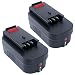 Lasica 2Pack 50000mAh 18V Lithium Battery HPB18-OPE Replacement for Black and Decker 18-Volt Cordless Power Tool Battery Firestorm HPB18 244760-00 A1718 FS18FL FSB18 Black and Decker 18 Volt Battery primary