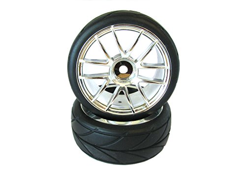 Redcat Racing Chrome Wheels and Tires, 2-Piece