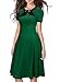 SYLVIEY Women's Scoop Neck Elegant Bow Vintage 1940's Casual Evening Dress M Wine Red