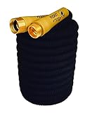 Pocket Hose New Brass Bullet by BulbHead No Kinking or Leaking with Solid Brass Connector, Expandable Lightweight Compact for Easy Storage (100 Feet)