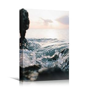 signwin Canvas Wall Art Wind Wave Beach Beach...
