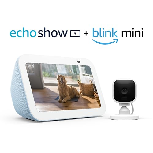 Echo Show 5 (3.a generación) con Blink Mini | Nube azul