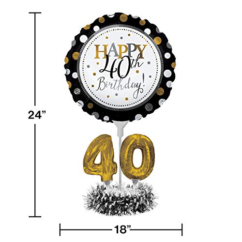 Creative-Converting-Happy-40th-Birthday-Balloon-Centerpiece-Black-and-Gold-for-Milestone-Birthday-317306