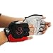 GEARONIC Cycling Bike Bicycle Motorcycle Glove Shockproof Foam Padded Outdoor Workout Sports Half Finger Short Gloves - Red XL