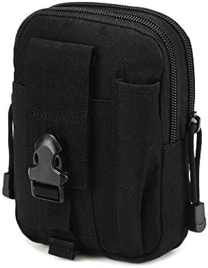 Exduct EP02 Multi-Purpose Poly Tool Holder Bags EDC Pouch 5.6 Inch Mobile Bag Military Nylon Utility Tactical Waist Pack Camping Hiking Pouch Black
