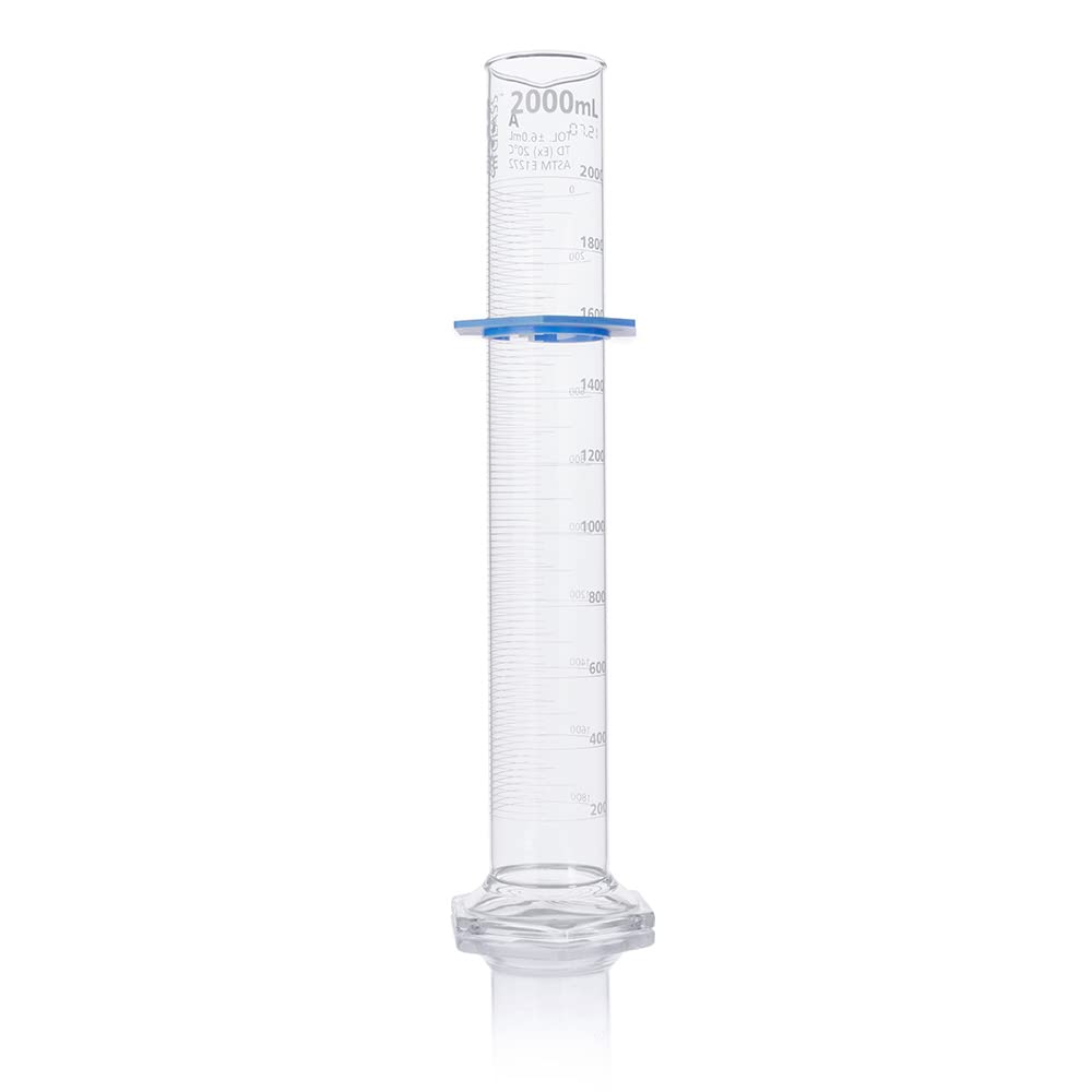 Graduated Cylinder, Globe Glass, 2000mL, Class