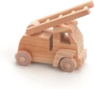 unfinished wood truck